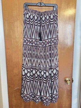H&M Geometric Print Maxi Skirt - Red, White, Blue & Yellow